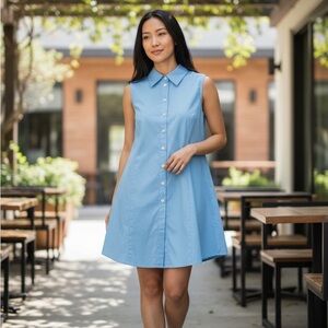 Finley Light Blue Sleeveless Mini Dress